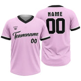 Custom Black-Pink Throwback Baseball Jersey